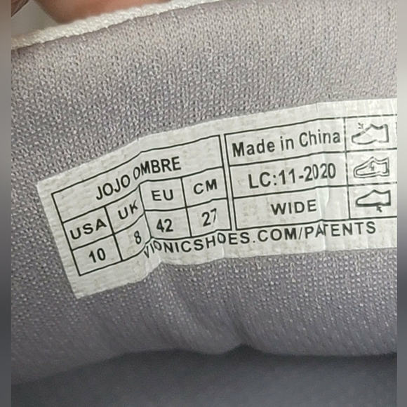 Vionic Womens Agile Jojo Ombre White Walking Shoes Size 10 - Picture 9 of 10